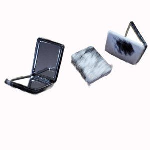 Genuine Cowhide Leather Makeup Mirror